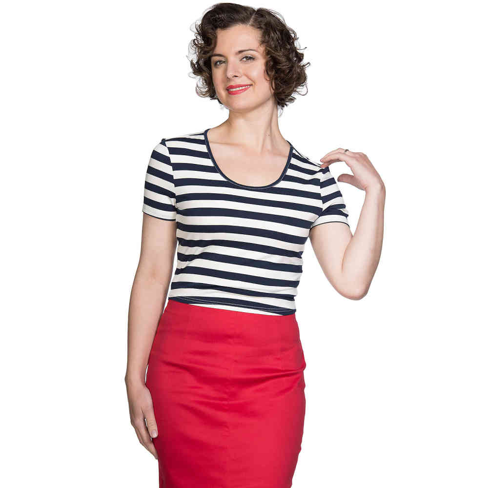 Dancing Days - LAND AHOY Damen TShirt - Schwarz/Weiß